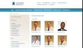 
							         Clinicians & Staff - Academic Urology								  
							    