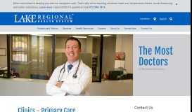 
							         Clinics - Primary Care | Lake Regional Health System								  
							    