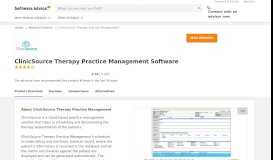 
							         ClinicSource Therapy Practice Management Software - 2019 Reviews ...								  
							    