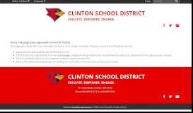 
							         Clinton High School / Homepage - Clinton School District								  
							    