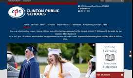 
							         Clinton Public Schools: Home								  
							    