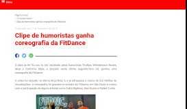 
							         Clipe de humoristas ganha coreografia da FitDance - Portal Guanaré								  
							    