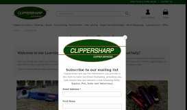 
							         Clippersharp Learning Portal - Clippersharp Ltd								  
							    