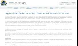 
							         Clipping – Portal Cambe – Paraná é o 4º Estado que mais emitiu CPF ...								  
							    