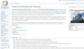 
							         Clínica Universidad de Navarra - Wikipedia, la enciclopedia libre								  
							    