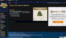 
							         Cloak of the Eternal Watcher - Official Portal Knights Wiki								  
							    