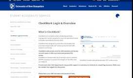
							         ClockWork Login & Overview | University of New Hampshire								  
							    