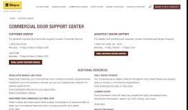 
							         Clopay Commercial Door Support - Service & Resources								  
							    