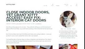 
							         Close Indoor Doors, yet Grant Kitty Access? Easy Fix: Interior Cat Doors								  
							    
