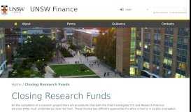 
							         Closing Research Funds | UNSW Finance								  
							    