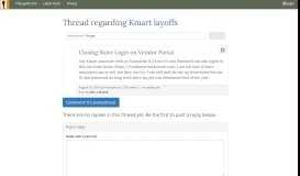 
							         Closing Store Login on Vendor Portal - post regarding Kmart layoffs								  
							    