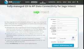 
							         Cloud based fully integrated EDI for Intacct - B2BGateway								  
							    