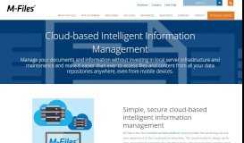 
							         Cloud-based Intelligent Information Management | M-Files								  
							    
