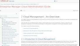
							         Cloud Management - An Overview - Oracle Docs								  
							    