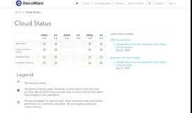 
							         Cloud Status · DocuWare Support Portal								  
							    