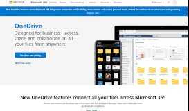 
							         Cloud storage for business - Microsoft OneDrive								  
							    