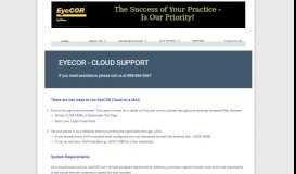 
							         Cloud Support - EyeCOR								  
							    
