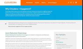 
							         Cloudera & Capgemini Partner Solutions								  
							    