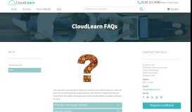
							         CloudLearn Student FAQs								  
							    