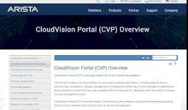 
							         CloudVision Portal (CVP) Overview - Arista								  
							    