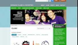 
							         Clubs | Monash University Clubs - Monash club and societies								  
							    