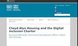 
							         Clwyd Alyn Housing and the Digital Inclusion Charter								  
							    