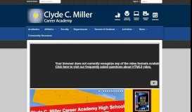 
							         Clyde C. Miller Career Academy High School / Homepage								  
							    