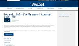 
							         CMA Exam Prep - Walsh - Walsh College								  
							    