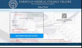 
							         CMC Patient Portal - CMC Vellore								  
							    