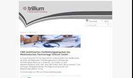 
							         CME - Portal - Trillium GmbH Medizinischer Fachverlag								  
							    