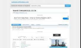 
							         cmiservice.co.in at WI. Service Management System(SMS)								  
							    