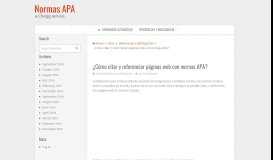 
							         Cómo citar y referenciar páginas web con normas APA								  
							    