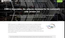 
							         CMR & Associates, Inc. unlocks database for its customers with ...								  
							    