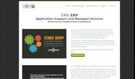 
							         CMS ERP Application Support and Managed Services								  
							    