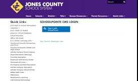 
							         CMS Login - Jones County School System								  
							    