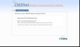 
							         CMS Remote Access Request Portal								  
							    