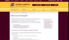 
							         CMU and GoArmyEd | Central Michigan University								  
							    