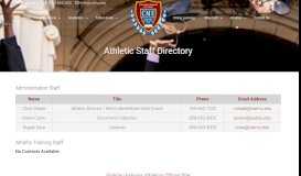 
							         CMU Athletic Staff Directory- California Miramar University								  
							    