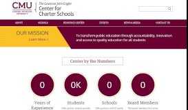 
							         CMU Center for Charter Schools: Home								  
							    
