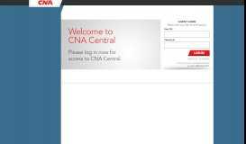 
							         CNA Central Backup Login Page								  
							    