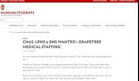 
							         CNAs, LPNs & RNs Wanted!: GrapeTree Medical Staffing – Nursing ...								  
							    