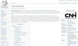
							         CNH Industrial - Wikipedia								  
							    