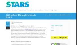 
							         CNO refers IEN applications to NNAS – CARE Centre for ...								  
							    