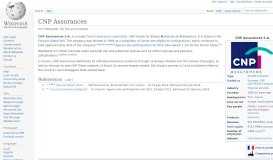 
							         CNP Assurances - Wikipedia								  
							    