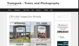 
							         CN's Rail Inspection Portals - Traingeek - Trains and Photography								  
							    