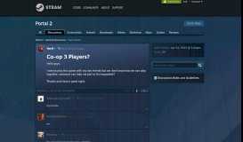 
							         Co-op 3 Players? :: Portal 2 Discussions générales - Steam Community								  
							    