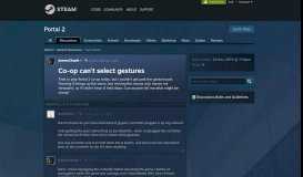 
							         Co-op can't select gestures :: Portal 2 General Discussions								  
							    