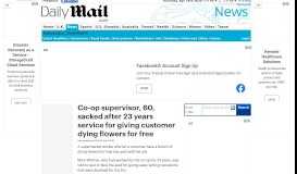 
							         Co-op supervisor, 60, sacked after 23 years service for giving ...								  
							    