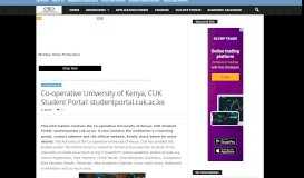 
							         Co-operative University of Kenya, CUK Student Portal: studentportal ...								  
							    