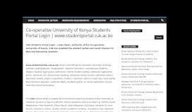 
							         Co-operative University of Kenya Students Portal Login | www ...								  
							    